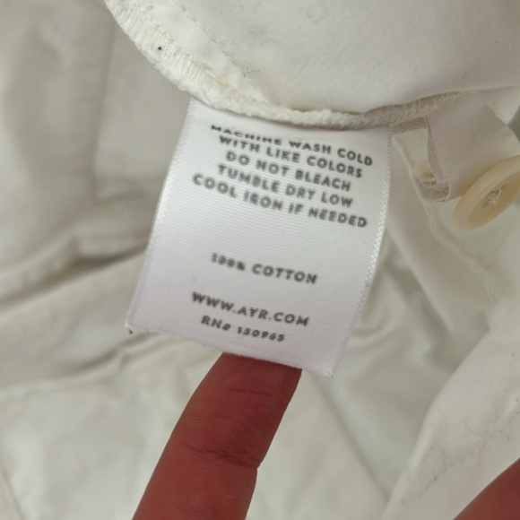 AYR Metropolitan Cotton Pleated Pant in Basmati White - Picture 5 of 10